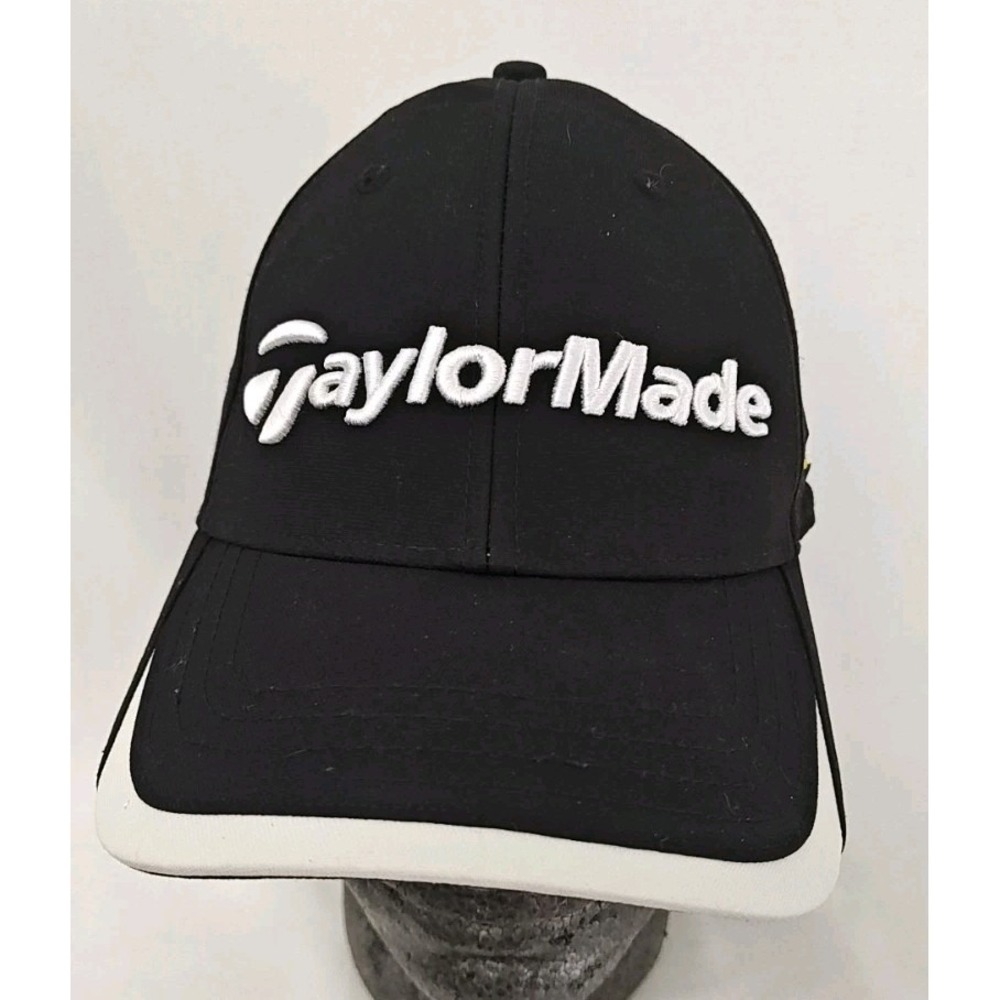TaylorMade Hat‎ Black Golf OSFA Strapback RBZ Golfing Men's Black & white